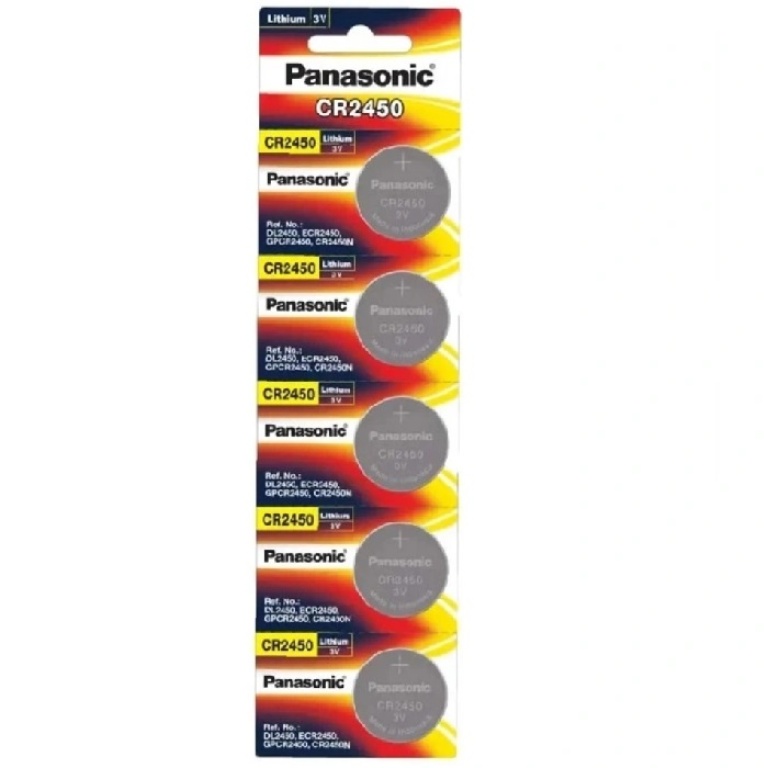 5 x Panasonic CR2450 Battery Lithium 3V Aubattery