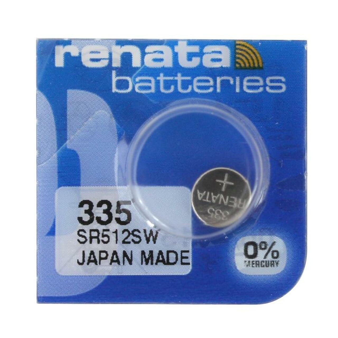 Renata 335 SR512 SR512SW 1.55V Silver Oxide Battery