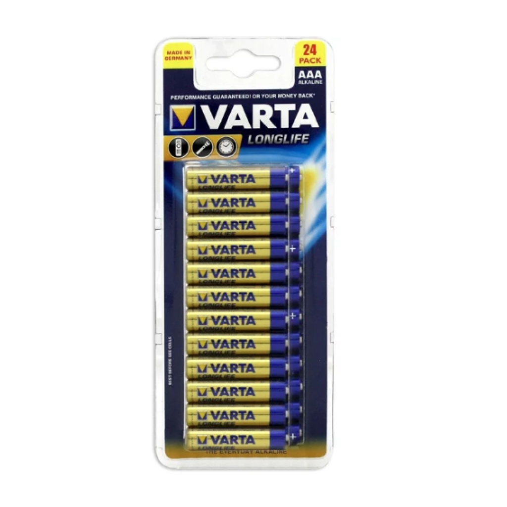 Varta AAA Alkaline Batteries 24 Pack Aubattery