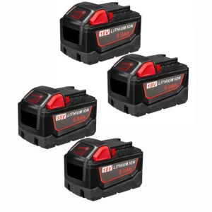 4 x Milwaukee 18V 6.0Ah M18 Lithium Batteries