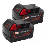 2 x Milwaukee M18 18V 6.0Ah Lithium Compatible Batteries