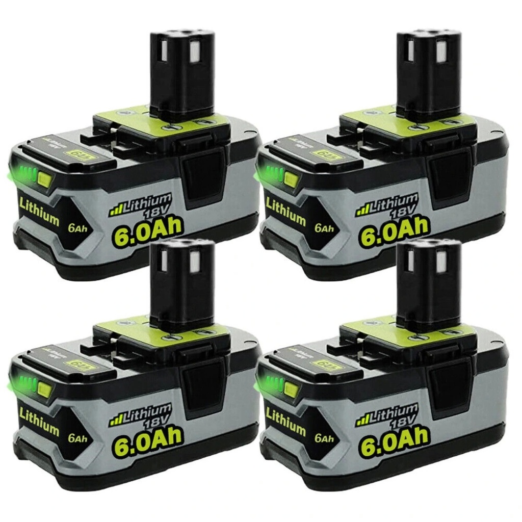 4 x Ryobi 18V 6.0Ah ONE+ Plus Compatible Battery P108 P104 BPL1815