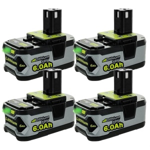 4 x Ryobi One Plus 6Ah Battery